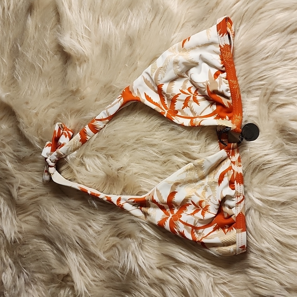 Orange palm bikini top 🌴
